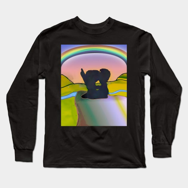 Rainbow Long Sleeve T-Shirt by HCShannon